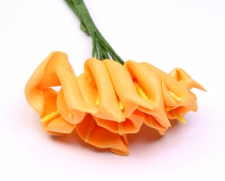 Foamblumen Calla orange (12 Stck)