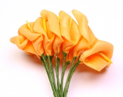 Foamblumen Calla orange (12 Stck)