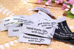 Label Hand made with love weiss (1 Stck)