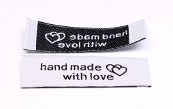 Label Hand made with love weiss (1 Stck)