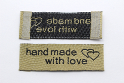 Label Hand made with love braun (1 Stck)