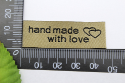 Label Hand made with love braun (1 Stck)