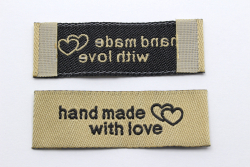 Label Hand made with love beige (10 Stck)