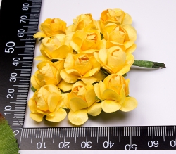 Papierblumen gelb (12 Stck)