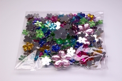 Streuteile Acryl Blumen bunt (200 Stck)